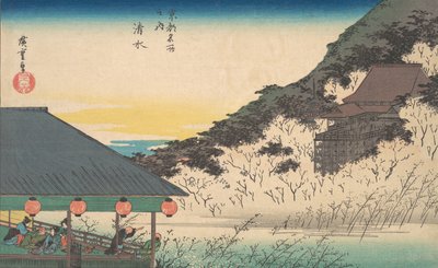 Templo Kiyomizu, de la serie Vistas Famosas de Kioto Kyoto meisho no uchi, ca. 1834 de Ando Hiroshige