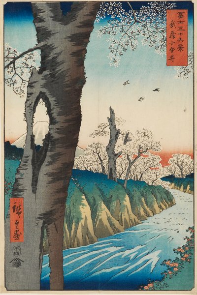 Koganei en la Provincia de Musashi, diseñado 1858, publicado 1858-1859 de Ando Hiroshige