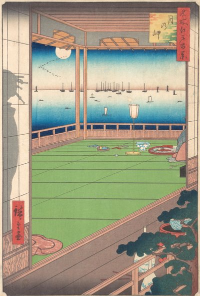 Punto de observación de la luna, 1857 de Ando Hiroshige