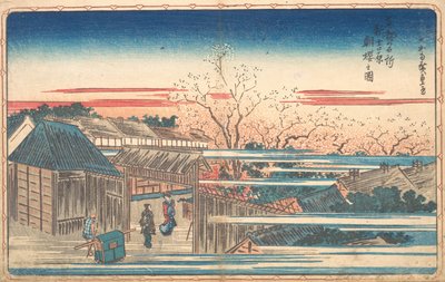 Cerezas de la mañana en Yoshiwara de Ando Hiroshige