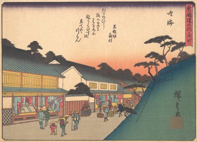 Narumi, de la serie Las Cincuenta y Tres Estaciones del Camino Tokaido, principios del siglo XX de Ando Hiroshige