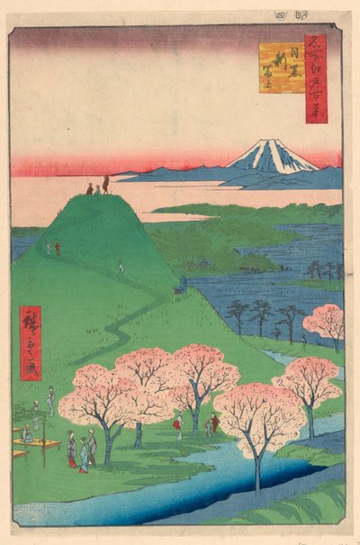 Nuevo Fuji, Meguro, de la serie Cien Vistas Famosas de Edo de Ando Hiroshige