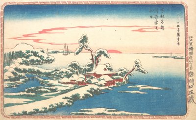 Amanecer de Año Nuevo después de la nieve en Susaki de Ando Hiroshige
