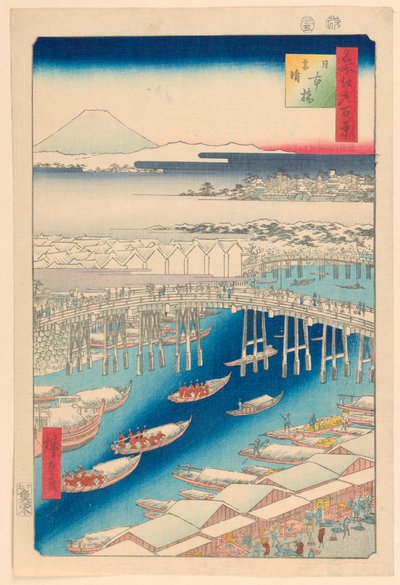 Nihonbashi, despejado después de la nieve (Nihon-bashi, yuki-bare) de la serie Cien vistas famosas de Edo de Ando Hiroshige