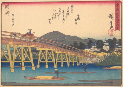 Okazaki, de la serie Las cincuenta y tres estaciones del Camino de Tokaido, principios del siglo XX de Ando Hiroshige