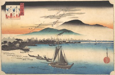 Gansos Regresando en Katada, siglo XIX de Ando Hiroshige