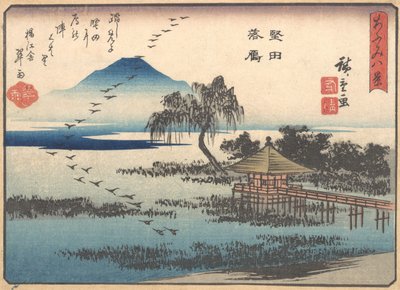 Gansos regresando a Katata de Ando Hiroshige