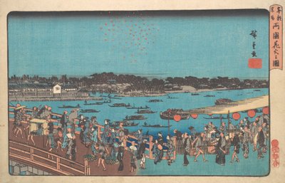 Ryogoku Hanabi no Zu, ca. 1841 de Ando Hiroshige