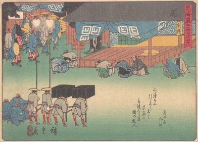 Seki, de la serie Las cincuenta y tres estaciones del camino de Tokaido de Ando Hiroshige