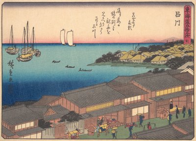 Shinagawa, de la serie Las cincuenta y tres estaciones del Camino Tokaido, principios del siglo XX de Ando Hiroshige