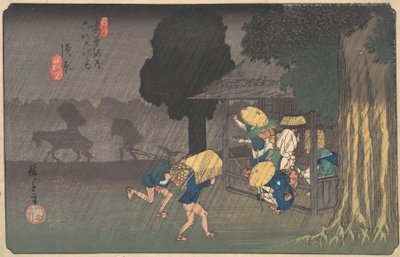 Suhara, de Las Sesenta y Nueve Estaciones del Kisokaido de Ando Hiroshige