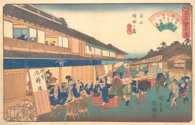 Casa de té en el distrito de Hakusen de Ando Hiroshige