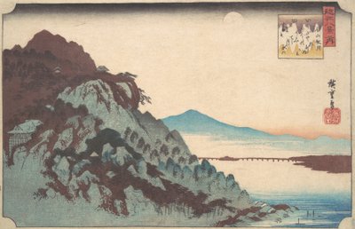La Luna de Otoño en Ishiyama en el Lago Biwa., ca. 1835 de Ando Hiroshige