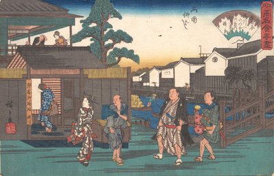 El Umegawa en Ryogoku Yanagibashi, ca. 1835-42 de Ando Hiroshige