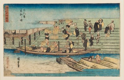 Grabado en madera - Escena del río, 1797-1858 de Ando Hiroshige