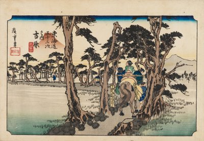 Grabado en madera - Yoshiwara Hidari Fuji, siglo XIX de Ando Hiroshige