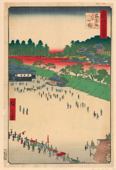 Cruce de Yatsukoji en Suji-chigai de la serie Cien vistas famosas de Edo de Ando Hiroshige