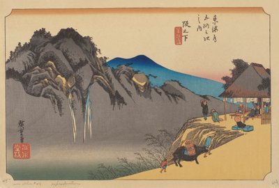 Estación de Sakamoshita (xilografía en color) de Ando or Utagawa (after) Hiroshige