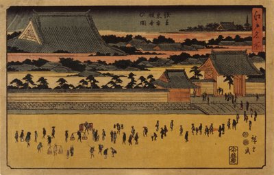 (Gente en la calle en primer plano) de Ando or Utagawa Hiroshige