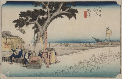 Un Puesto de Té al Aire Libre de Ando or Utagawa Hiroshige