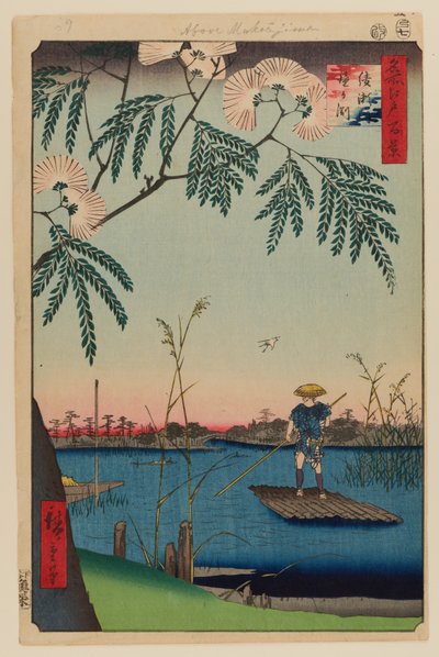 Río Ayase y Kanegafuchi de Ando or Utagawa Hiroshige