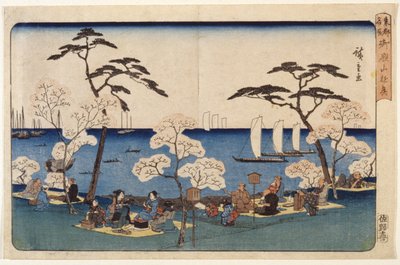 Cerezos en flor en Uyeno de Ando or Utagawa Hiroshige