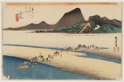 Banco Enshu del Río Oi de Ando or Utagawa Hiroshige