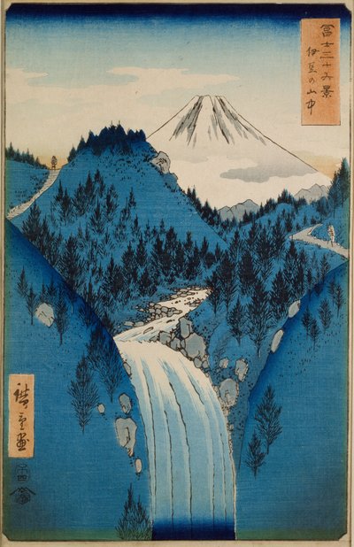En las montañas de la provincia de Izu de Ando or Utagawa Hiroshige