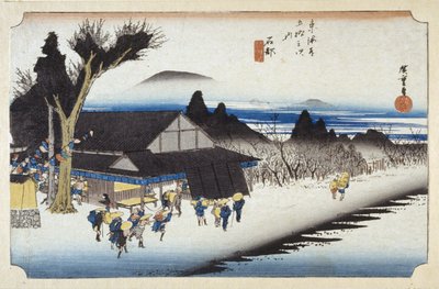 Ishibe (xilografía en color) de Ando or Utagawa Hiroshige