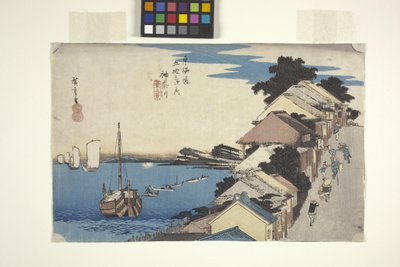 Kanagawa (xilografía en color) de Ando or Utagawa Hiroshige