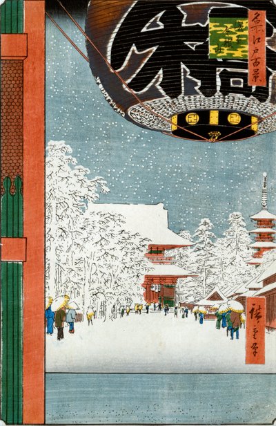 Templo Kinryuzan en Asakusa, de la serie "Cien Vistas de Lugares Famosos en Edo" de Ando or Utagawa Hiroshige