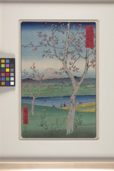 Koshigaya en la provincia de Musashi (Musashi Koshigaya) (xilografía en color) de Ando or Utagawa Hiroshige