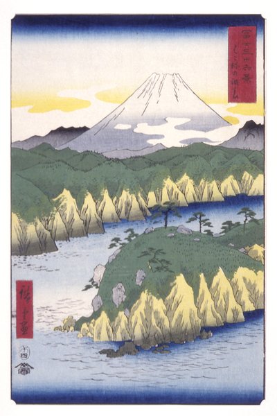 Lake At Hakone (Hakone No Kosui) (xilografía en color) de Ando or Utagawa Hiroshige