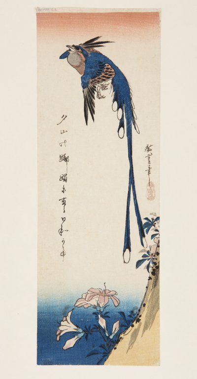 Urraca y azalea de Ando or Utagawa Hiroshige