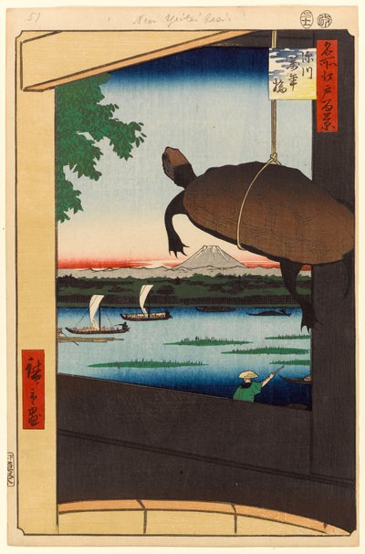 Puente Mannen, Fukagawa de Ando or Utagawa Hiroshige