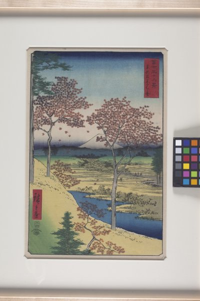 La colina crepuscular de Meguro en la capital oriental (T?to: Meguro Y?higaoka) (xilografía en color) de Ando or Utagawa Hiroshige