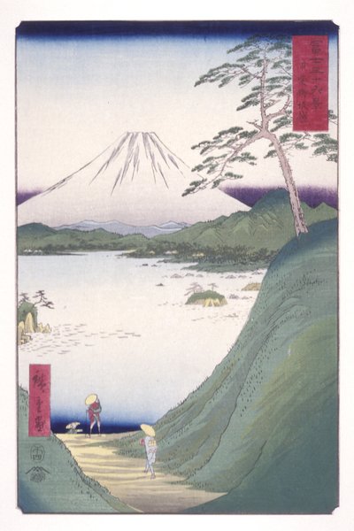 Paso de Misaka en la provincia de Kai (Kai Misakagoe) (xilografía en color) de Ando or Utagawa Hiroshige