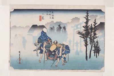 Mishima: Niebla matutina de Ando or Utagawa Hiroshige