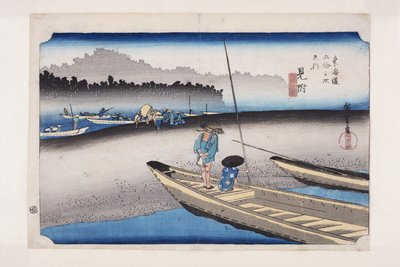 Vista del río Tenryū en Mitsuke de Ando or Utagawa Hiroshige