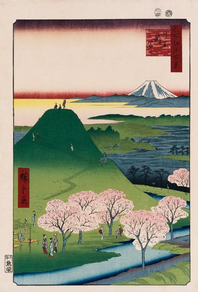 Nuevo Fuji, Meguro, de la serie Cien vistas de lugares famosos en Edo de Ando or Utagawa Hiroshige