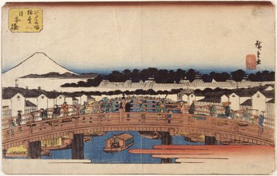 Nihonbashi (xilografía en color) de Ando or Utagawa Hiroshige
