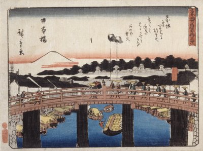 Nihonbashi (xilografía en color) de Ando or Utagawa Hiroshige
