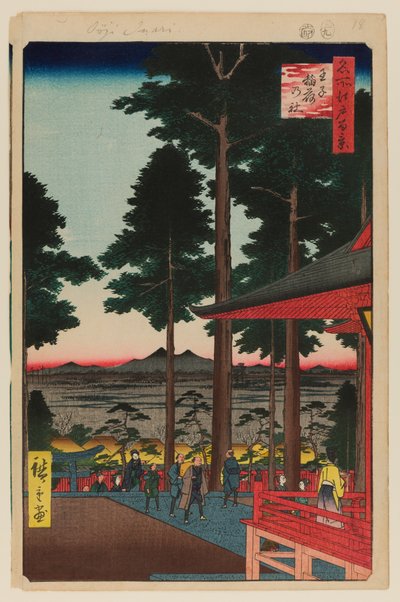Santuario de Oji Inari de Ando or Utagawa Hiroshige