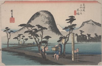 Camino a través de un campo de arroz, 1834 de Ando or Utagawa Hiroshige
