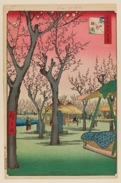 Jardín de Ciruelos, Kamata (Kamata no Umezono) de Ando or Utagawa Hiroshige