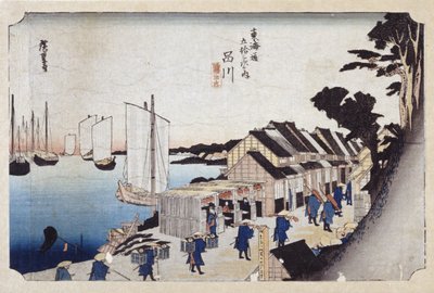 Shinagawa (xilografía en color) de Ando or Utagawa Hiroshige