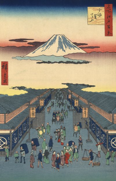 Calle Suruga-cho en Tokio por Ando Hiroshige de Ando or Utagawa Hiroshige