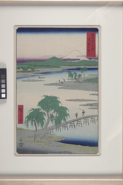 El río Tama en la provincia de Musashi (Musashi Tamagawa) (xilografía en color) de Ando or Utagawa Hiroshige