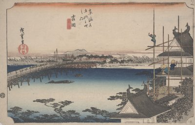 Puente Toyokawa de Ando or Utagawa Hiroshige