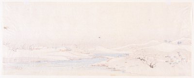 Paisaje de invierno. Serie Provincias. de Ando or Utagawa Hiroshige